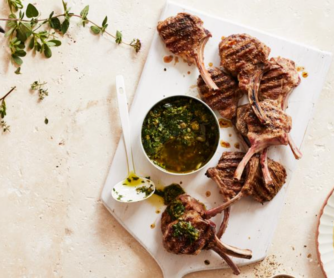 Grilled Lamb Cutlets With Salsa Verde