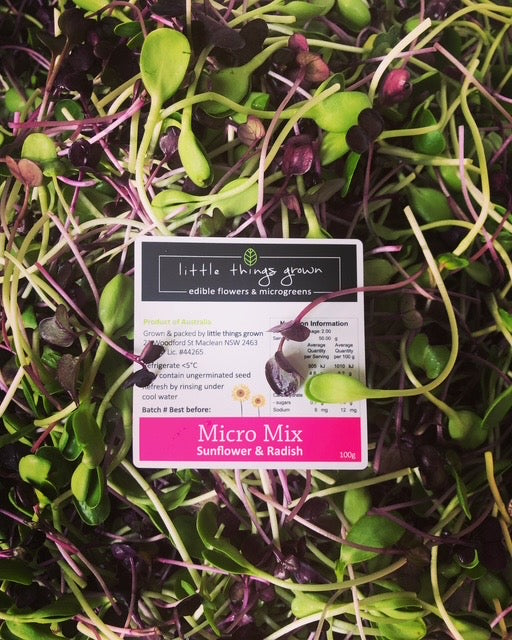 Sunflower & Radish Microgreens Mix