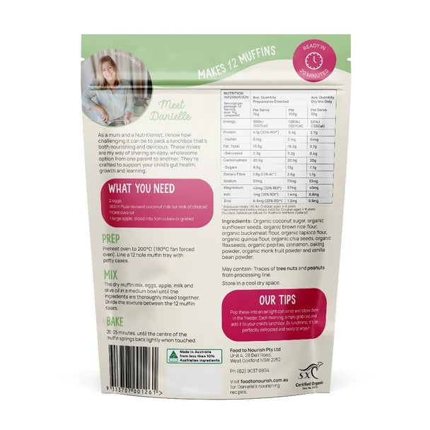 Food to Nourish Lunchbox Baking Mix - Apple Cinnamon Muffin 360g