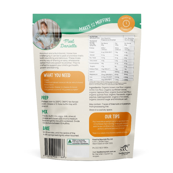 Food to Nourish Lunchbox Baking Mix - Savoury Muffin 300g