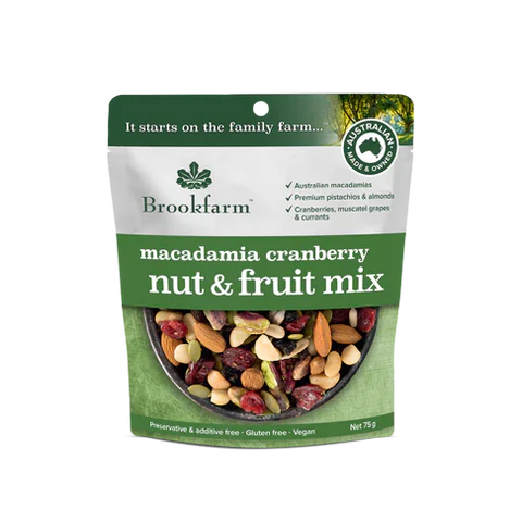 Brookfarm Nut and Fruit Mix - Macadamia Cranberry 75g