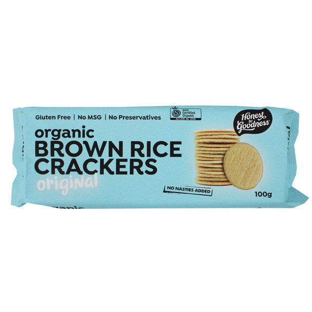 Organic Brown Rice Crackers Original 100g