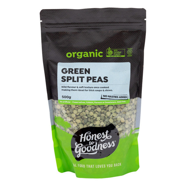 Organic Green Split Peas 500g