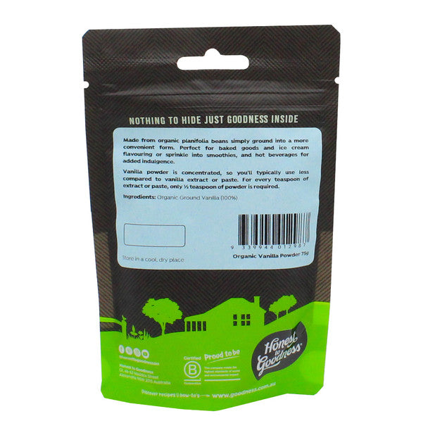 Organic Vanilla Powder 75g