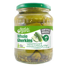 Organic Whole Gherkins 670g
