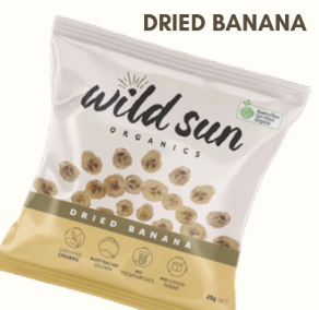 Wild Sun Organics Dried Banana - 20g