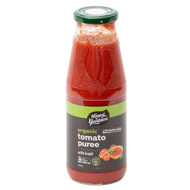Organic Tomato Puree with Basil 690g