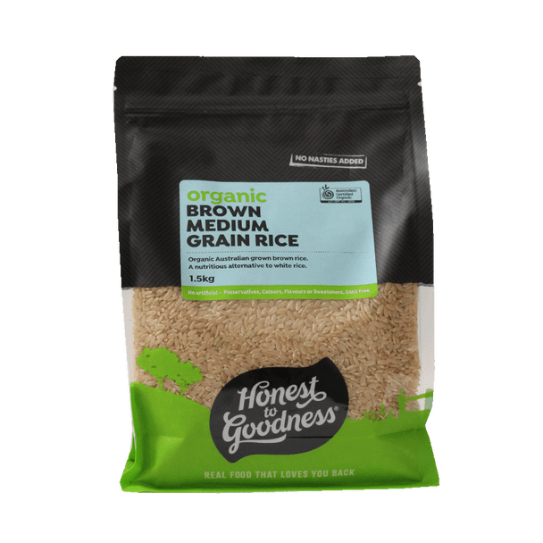 Organic Brown Medium Grain Rice 1.5KG