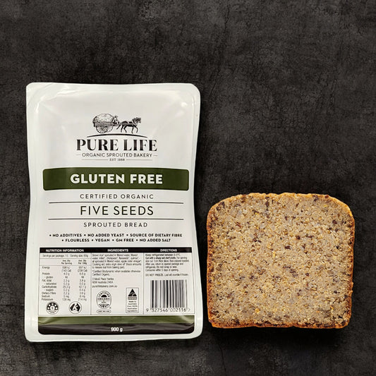 Pure Life Five Seeds Sprouted Bread (GF) - 900g