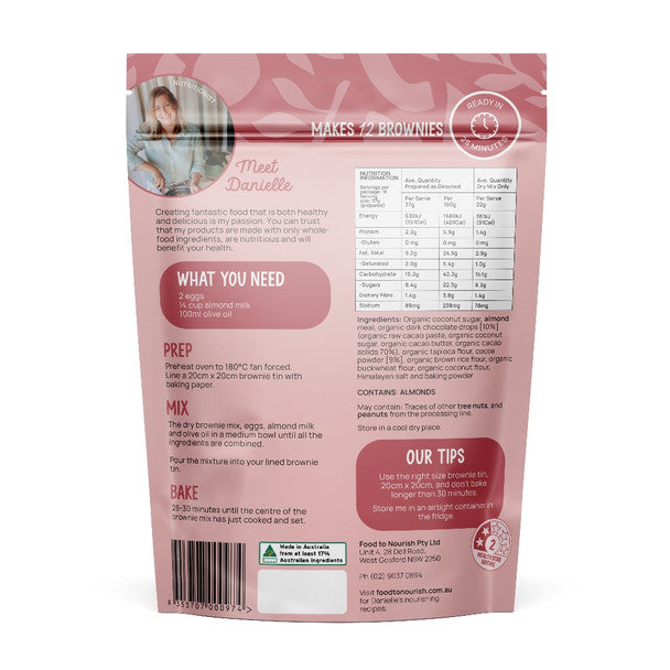Food to Nourish Choc Brownie Mix 350g