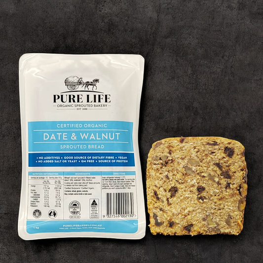 Pure Life Date and Walnut Sprouted Bread - 1kg