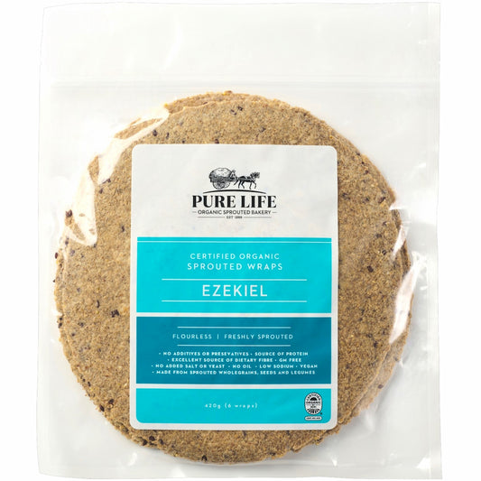Pure Life Ezekiel Sprouted Wraps — 420g (6 wraps)