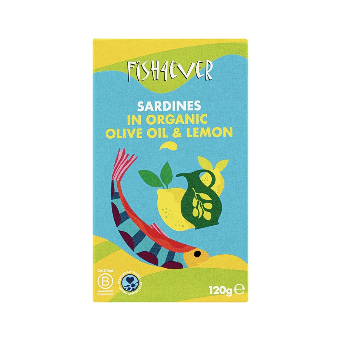 Fish4Ever Sardines in Organic Olive Oil & Lemon 120g