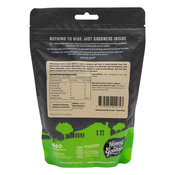 Himalayan Rock Salt - Fine 600g