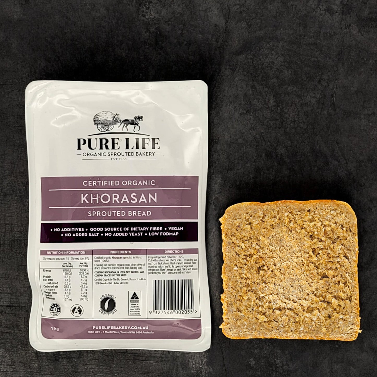 Pure Life Khorasan Sprouted Bread - 1kg