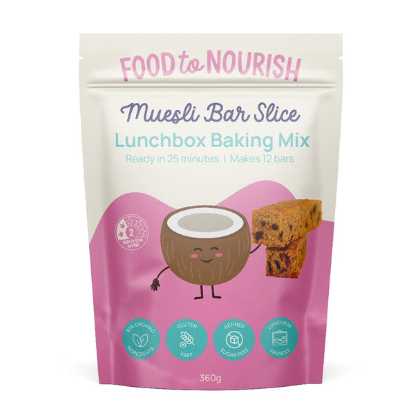 Food to Nourish Lunchbox Baking Mix - Muesli Bar Slice 360g