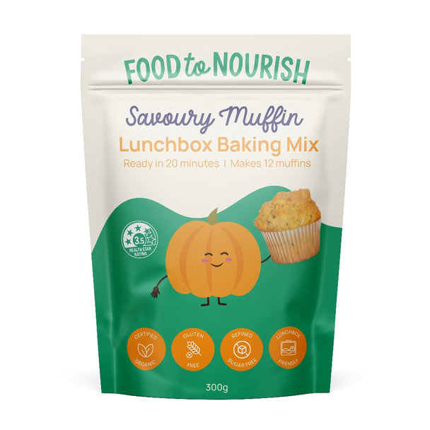 Food to Nourish Lunchbox Baking Mix - Savoury Muffin 300g