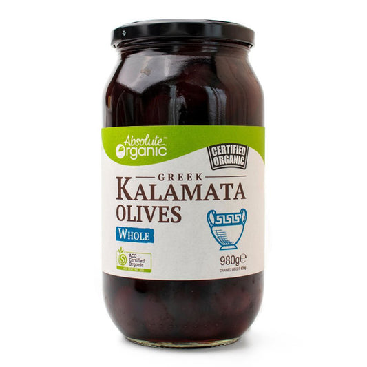 Organic Greek Kalamata Olives - Whole 980g