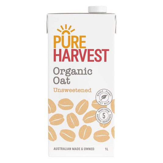 Pureharvest Organic Oat Milk Unsweetened 1L