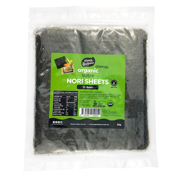 Organic Sushi Nori 25g - 10 Sheets