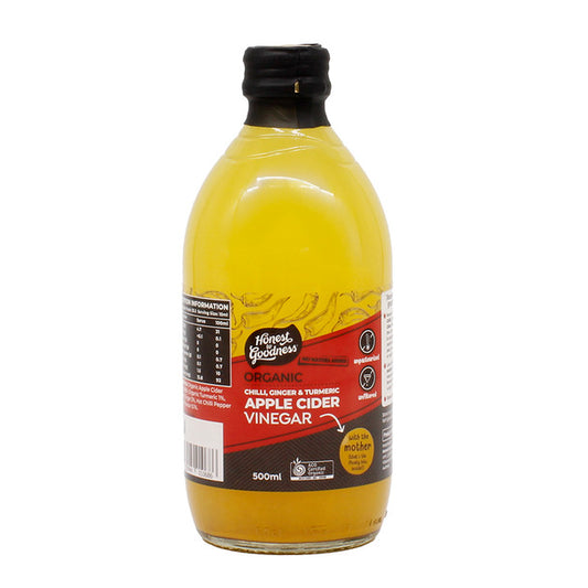 Organic Apple Cider Vinegar with Ginger & Turmeric 500ml