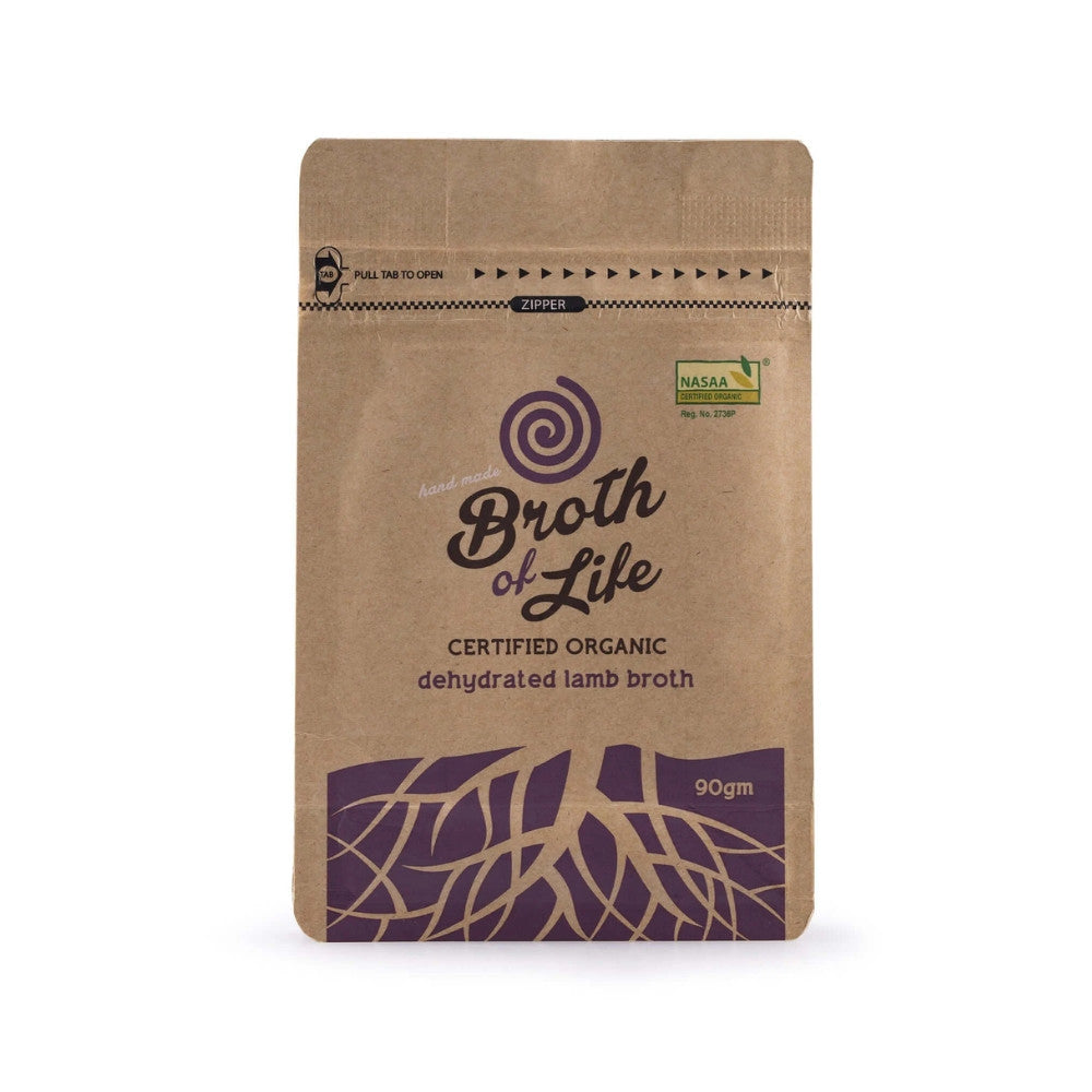 Broth of Life Organic Dehydrated Lamb Bone Broth Satchel 90g