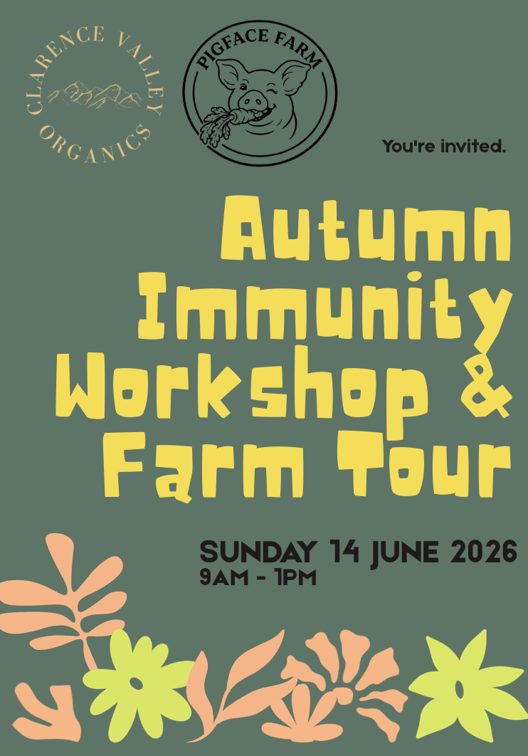 Autumn Immunity Workshop & Farm Tour | Pigface Farm x Clarence Valley Organics