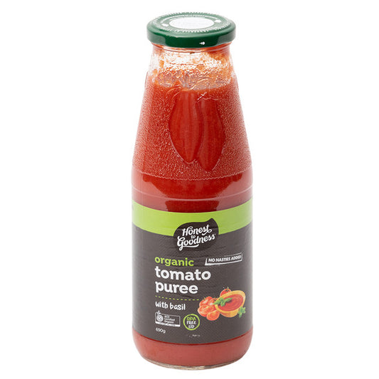 Organic Tomato Puree with Basil 690g