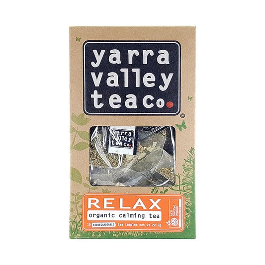 Yarra Valley Tea Co. Relax - Organic Calming Tea -15 Biodegradable Pyramid Bags