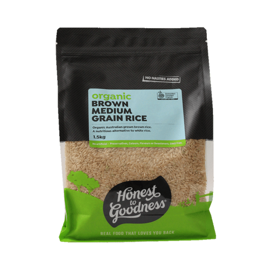 Organic Brown Medium Grain Rice 1.5KG
