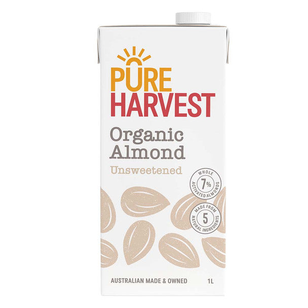 Pureharvest Organic Almond Milk Unsweetened 1L