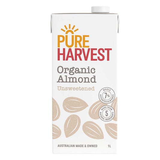 Pureharvest Organic Almond Milk Unsweetened 1L