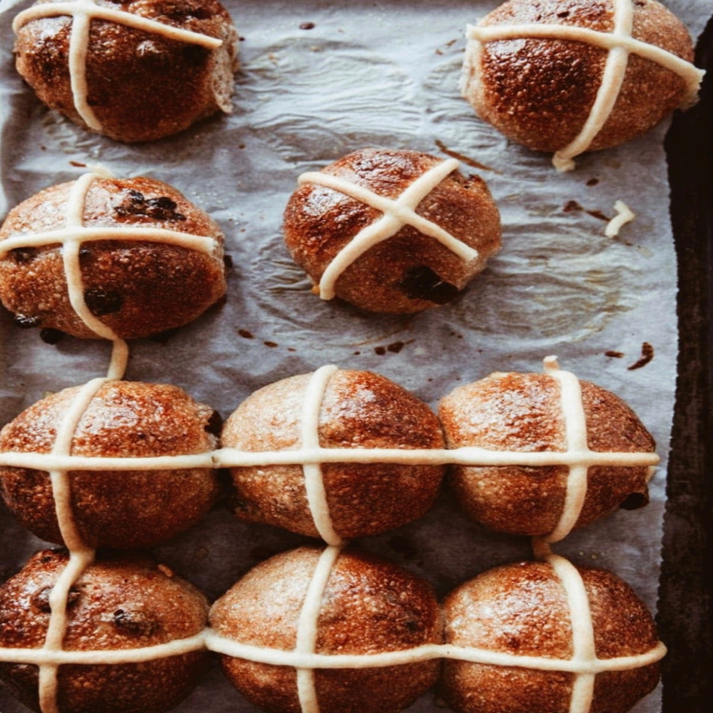 Sourdough Hot Cross Buns
